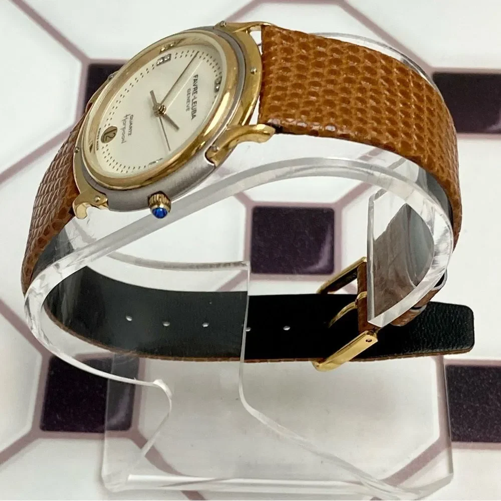 Vintage Favre-Leuba Geneve Swiss Made Diamond Accent Men's / Unisex Dress Watch